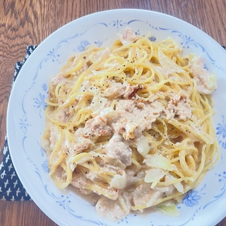 めんたいこの牛乳パスタ